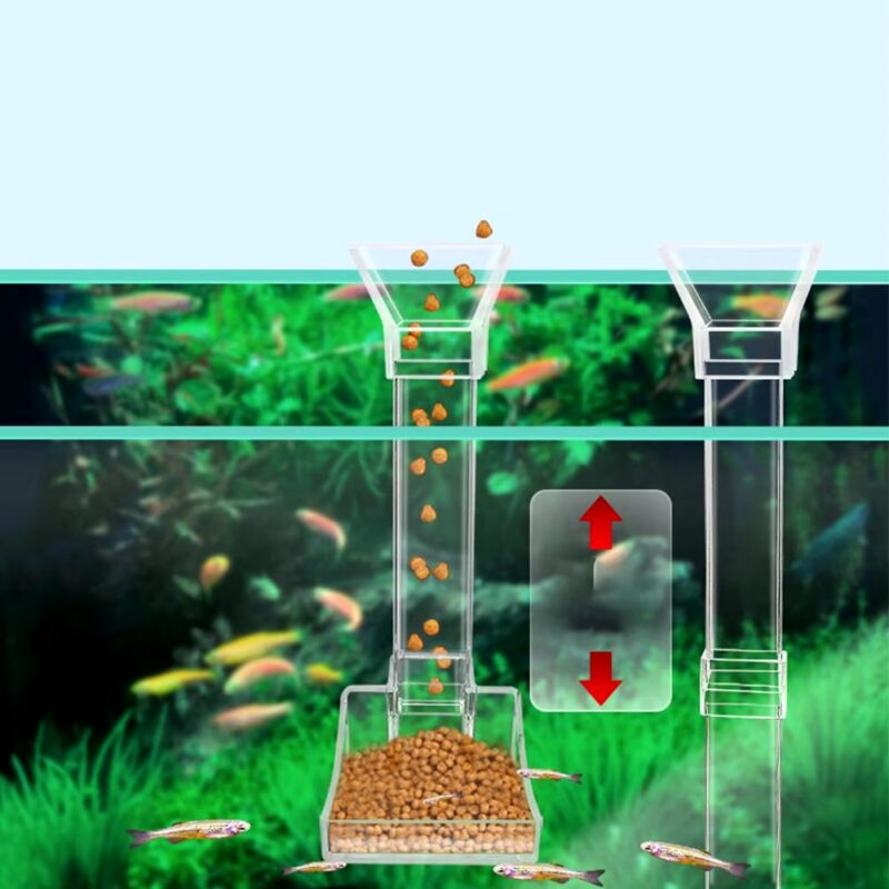 Tubo alimentador de peces