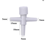 Llave Tipo "T" de Control de Flujo de Aire de 2 Salidas