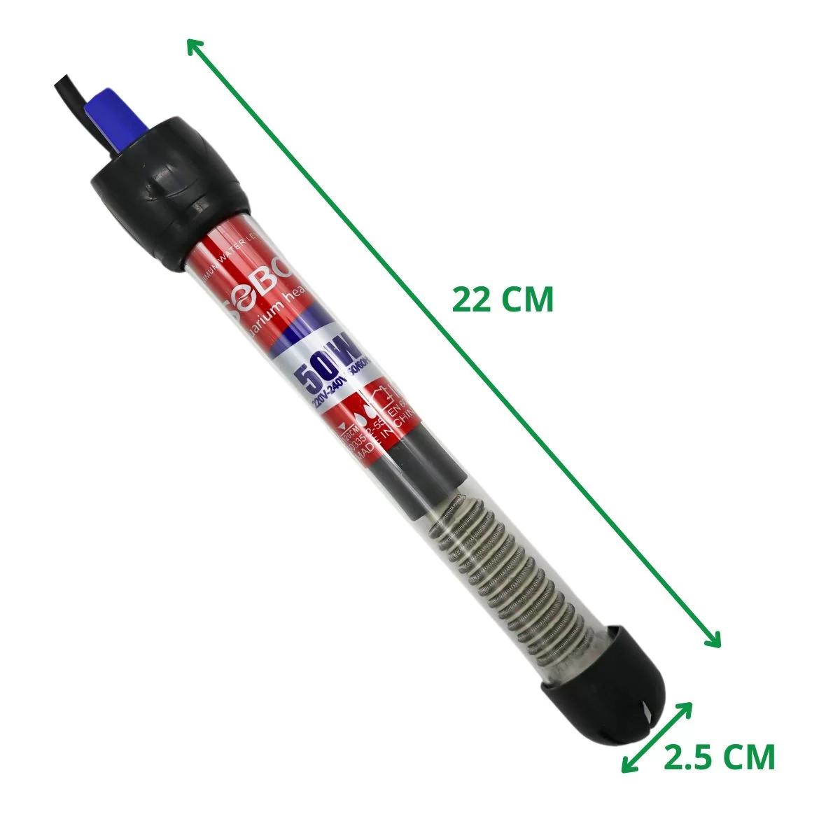 Calentador de Agua 50W con control de Temperatura (HS-50) (Sobo)
